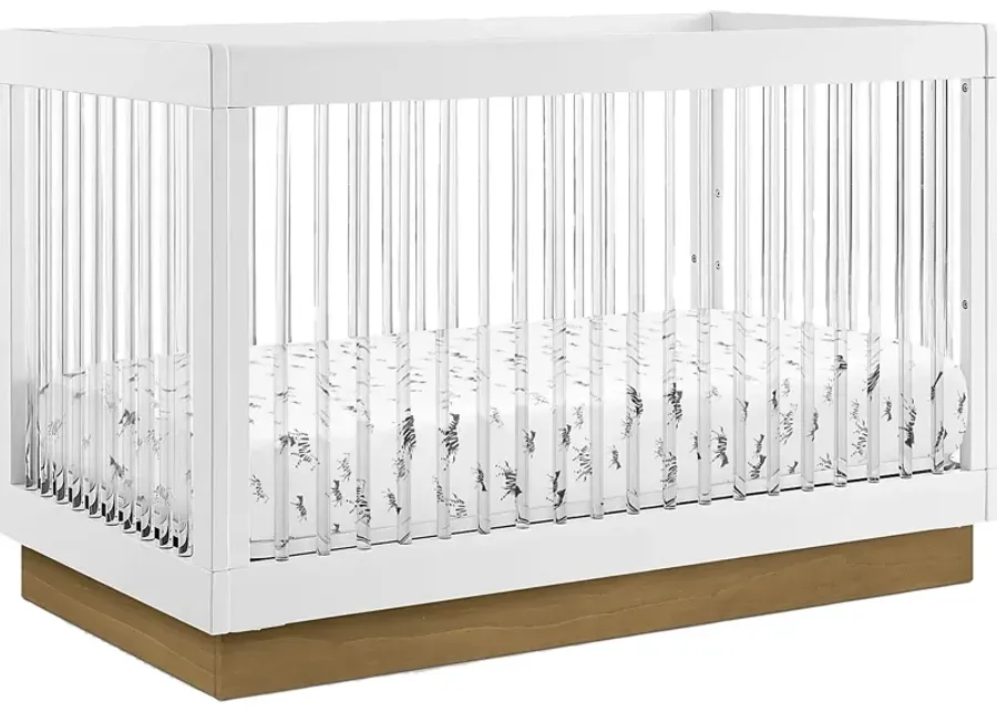 Kids James White Convertible Crib-White