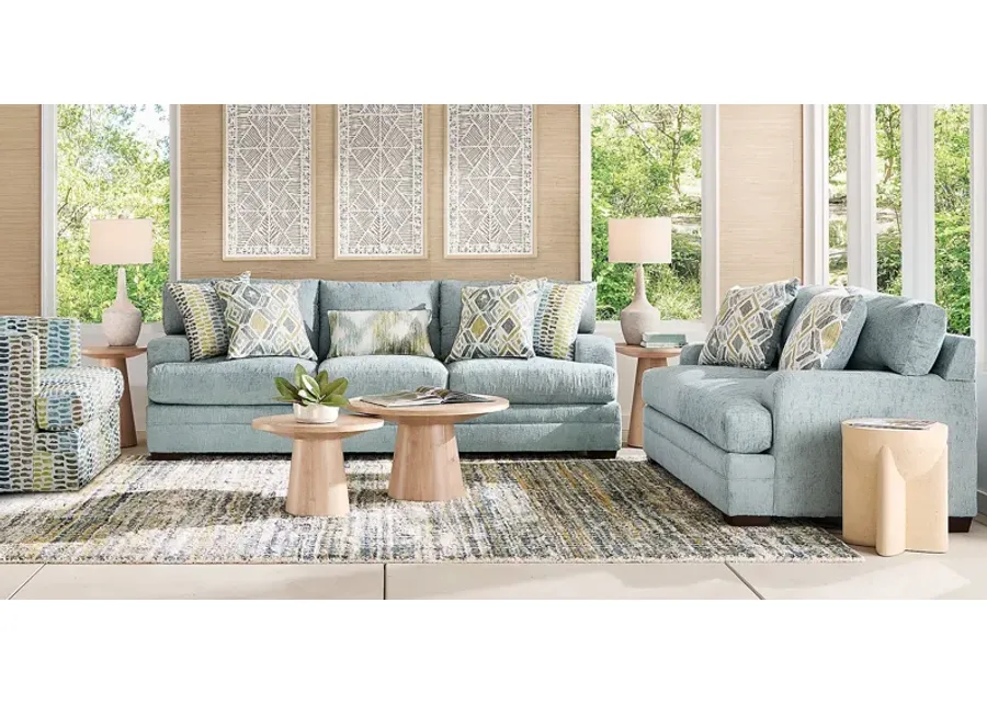 Charlton Park Mist 8 Pc Living Room with Sleeper Sofa