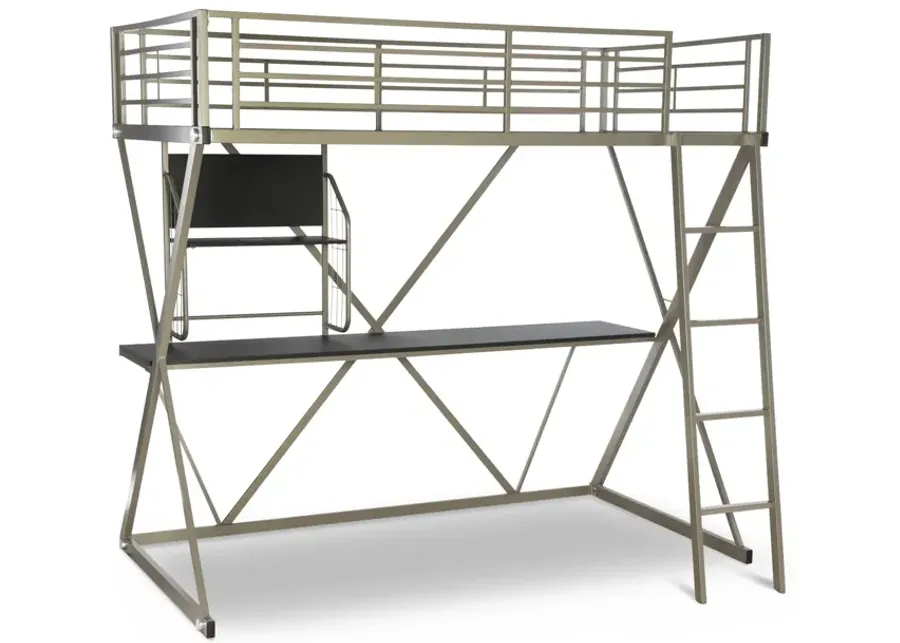Curie Loft Bed - Pewter