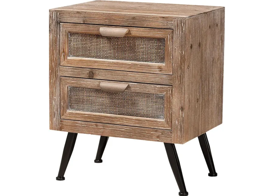 Keara Brown End Table-Brown