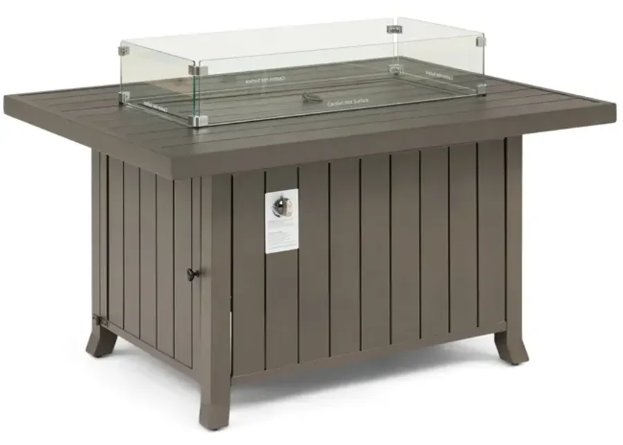 Wheaton 49  X 36  Rectangle Fire Table With Wind Guard