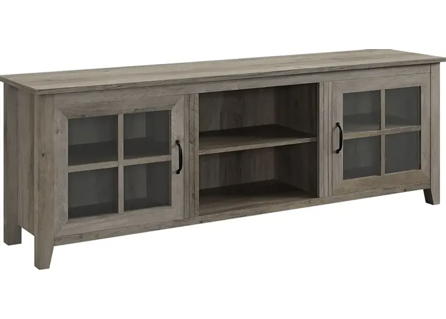 Ayllon Gray 70 in. Console-Gray