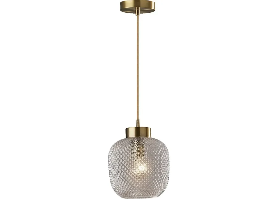 Oley Loop Brass Pendant-Brass