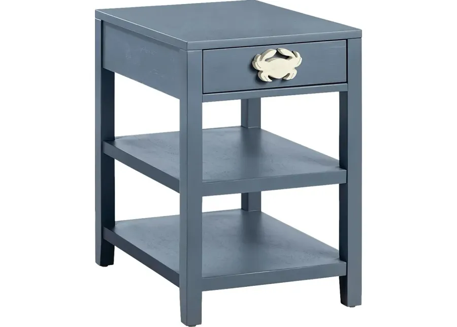 Kamph Dark Blue End Table-Dark Blue