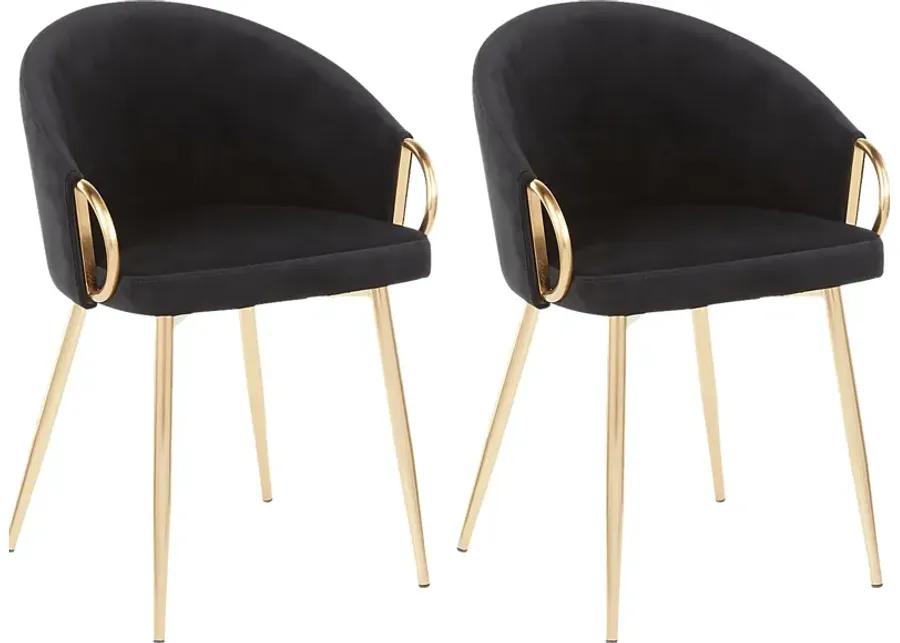 Stumberg III Black Dining Chair, Set of 2-Black