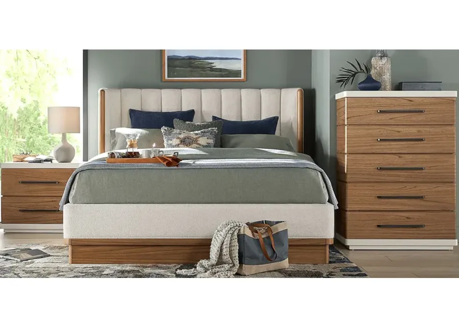 Small Spaces Bristol Bay Brown 5 Pc Upholstered Queen Bedroom-67.25