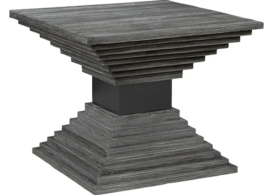 Arank Gray Accent Table-Gray
