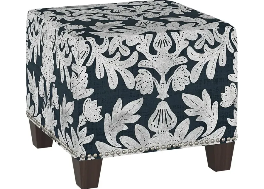 Classical Notes Blue Ottoman-Blue