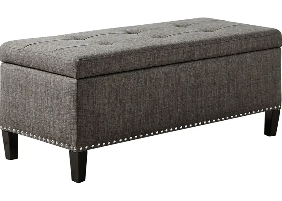 Rosewin Charcoal Accent Bench-Charcoal