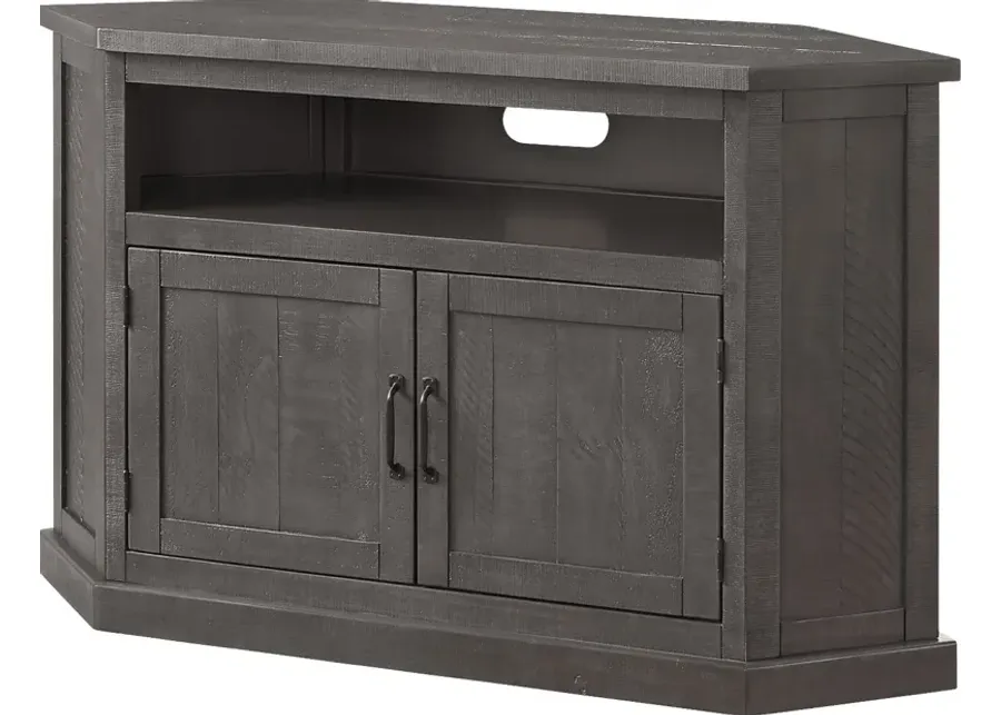 Rustic Path Gray 49.5 in. Corner Console-Gray