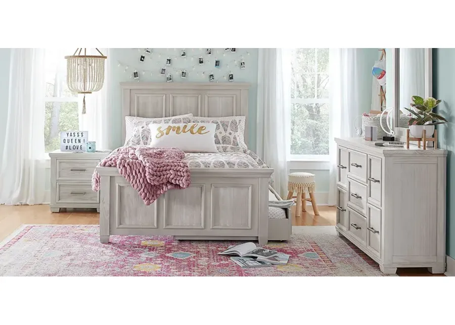 Kids Canyon Lake Ash Gray Twin Panel Bedroom-45.5