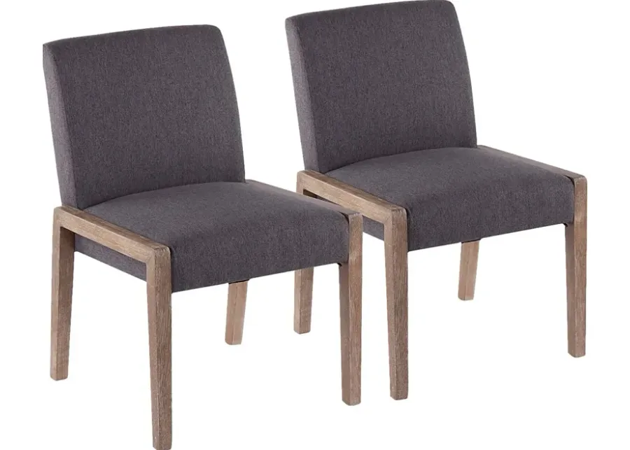 Dobester II Gray Side Chair, Set of 2-Gray