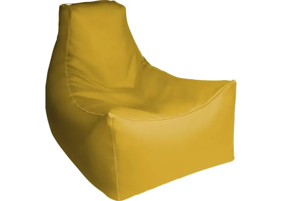 Kids Wilfy Yellow Large Bean Bag Chair-Yellow