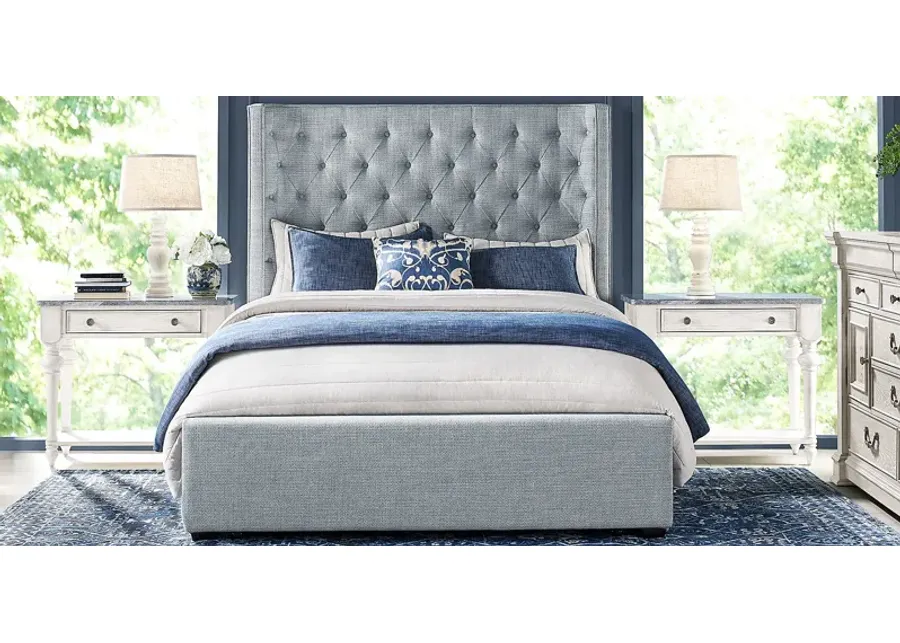 Harlow Hill Seafoam 5 Pc Queen Upholstered Bedroom-66.25