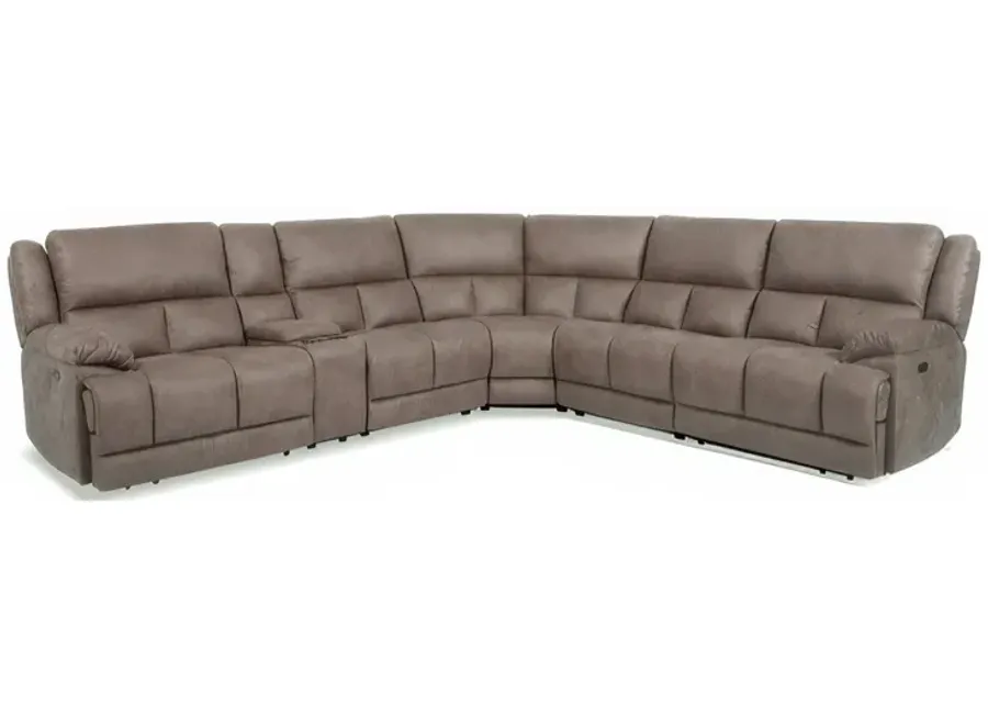 Man-Wah Cheers Wyatt 6 Piece Sectional with 2 Power Ends-121