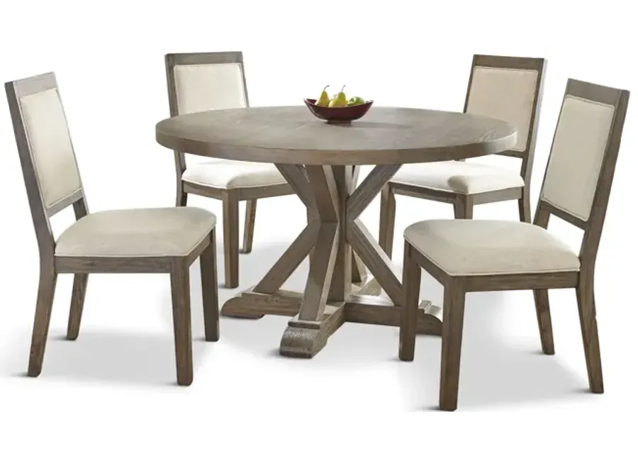 Molly Gray Dining Table With 4 Chairs
