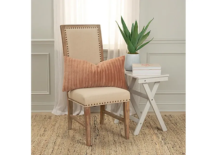 Rizzy Home Velvet Mod Stripe Down Filled Lumbar Pillow-26