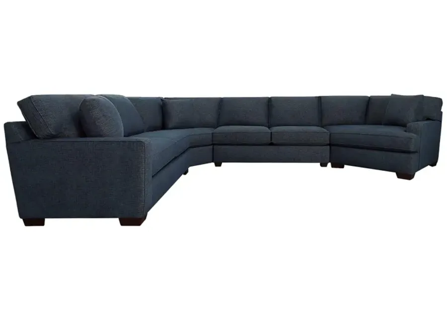 Style Line Connections Track 4 Piece Right Cuddler Wedge Sectional-121