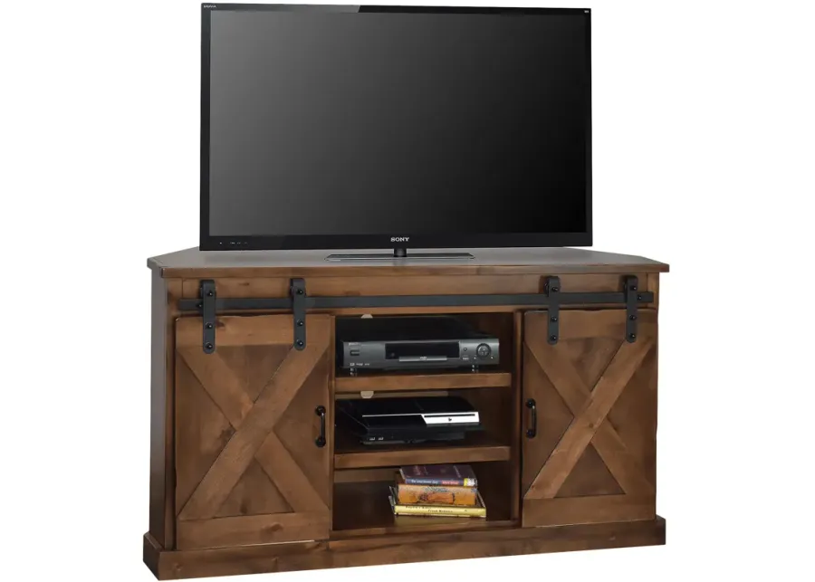 Legends Furniture Farmhouse 56 Inch Corner Console-56