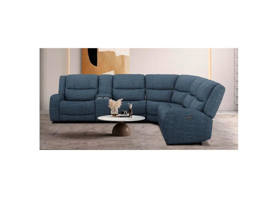 Kuka Home Grayson 6 Piece Sectional with 2 Power Ends and 2 Power Armless-115