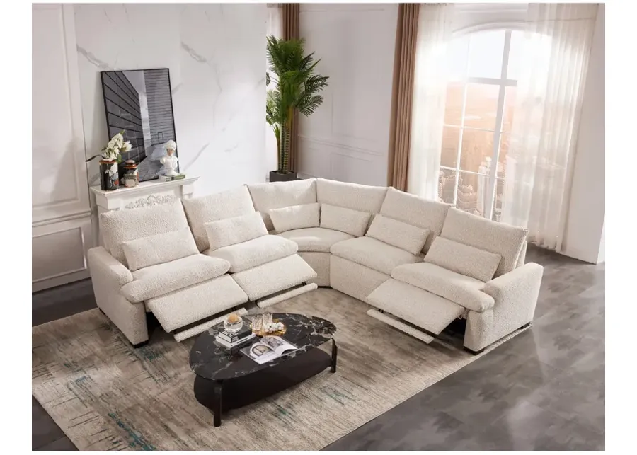 Man-Wah Cheers Fiona 5 Piece Power Reclining Sectional-121