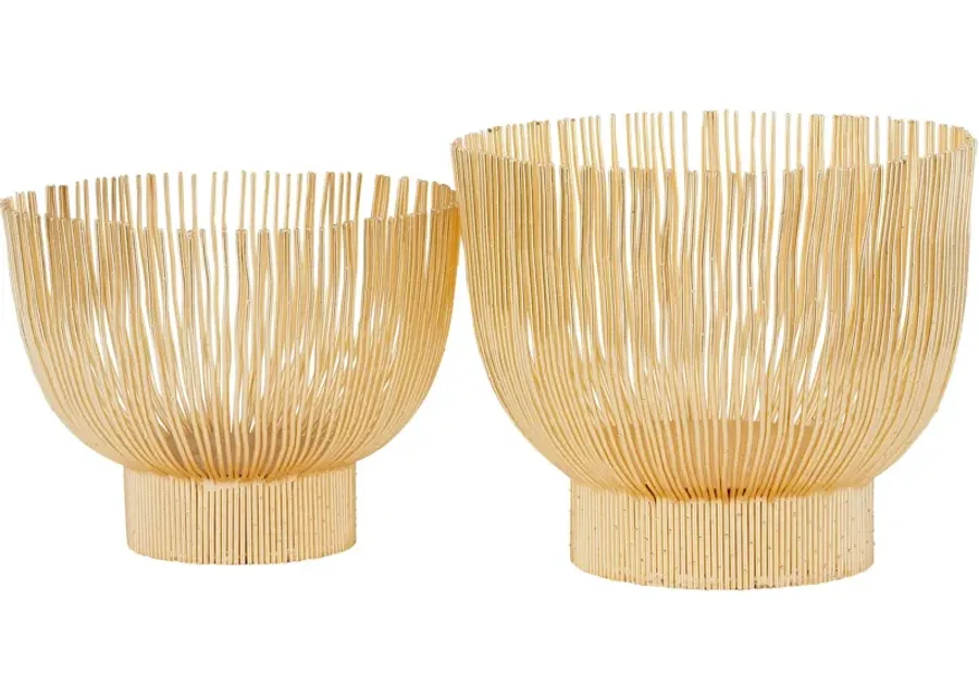 Uma Enterprises Elevated Chic Set of 2 Metal Bowls-13.5