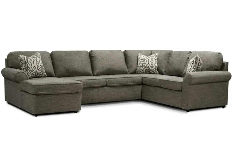 Dimensions by England Burke 4 Piece Left Chaise Corner Wedge Sectional-95