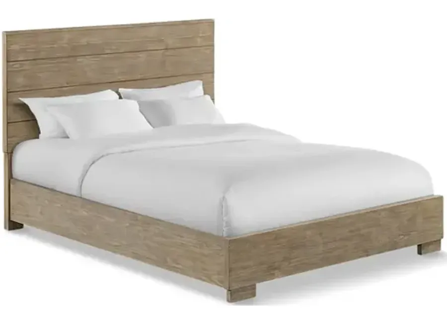 Bello Full Panel Bed - Sandstone