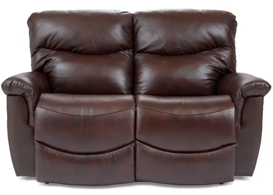 La-Z-Boy James Leather Tri-Power Reclining Loveseat-64