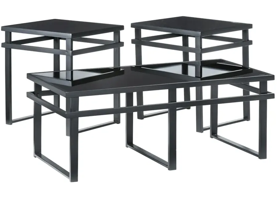 Ashley Furniture Laney Glass Set of 3 Tables-47