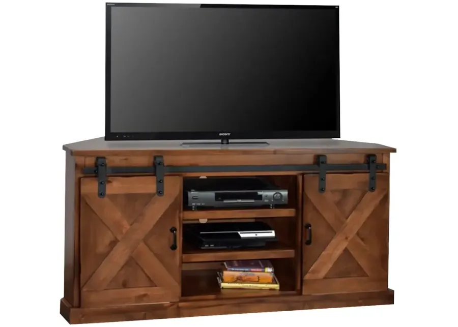 Legends Furniture Farmhouse 66 Inch Corner Console-66