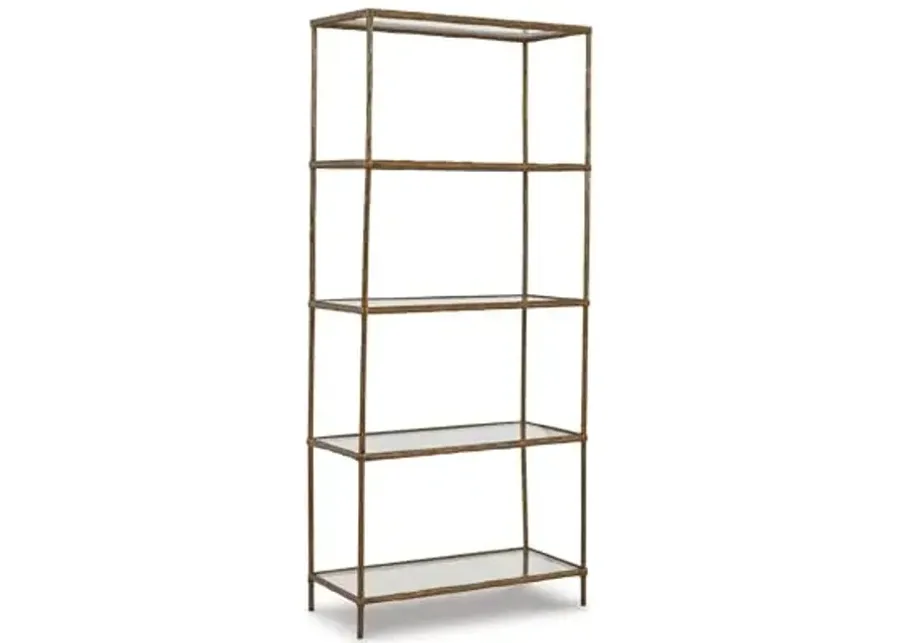 Signature Design by Ashley Ryandale Modern 5 Shelf Bookcase, Antique Brass Finish-Brass 1 56540-signature-design-by-ashley-ryandale-modern-5-shelf-bookcase-antique-brass-finish-brass-1.webp