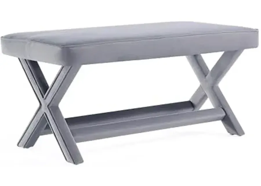 Manhattan Comfort Abigail Double Ottoman Bench Upholstered in Velvet Fabric, Luxurious Accent Vanity Stool with Stylish X-Crossed Legs, Solid Wood Frame, Plush Piped Cushion, Fully Assembled, Grey-Grey 1 56581-manhattan-comfort-abigail-double-ottoman-bench-upholstered-in-velvet-fabric-luxurious-accent-vanity-stool-with-stylish-x-crossed-legs-solid-wood-frame-plush-piped-cushion-fully-assembled-grey-grey-1.webp