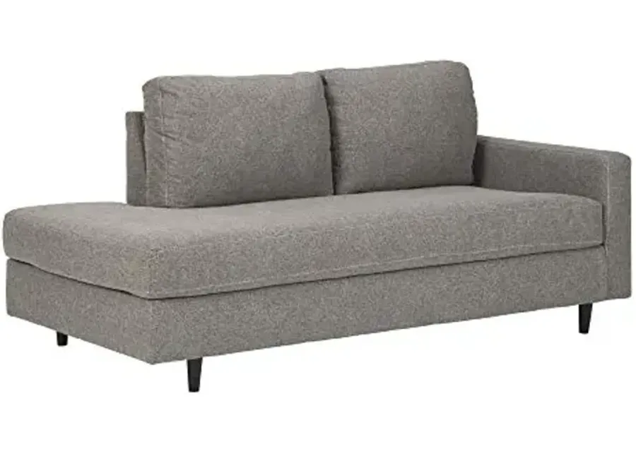 Signature Design by Ashley Lyman Mid Century Modern Right Arm Facing Chaise Lounge, Gray-Grey