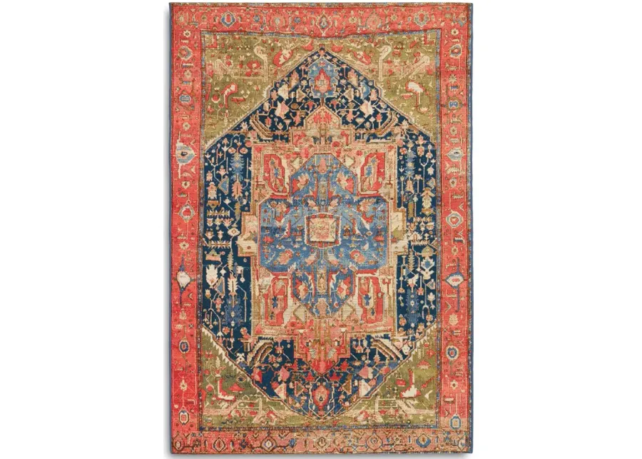 Marina Heriz Red Area Rug - 4 10  x 7 6 
