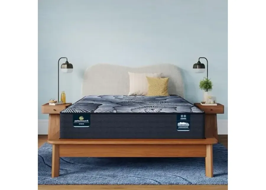 Serta Perfect Sleeper X - Kendall 13" Medium Cal King Hybrid Mattress - 5 Support Zones and Cooling Tech for a Restorative Sleep - 100 Night Trial, CertiPUR-US Certified-Black