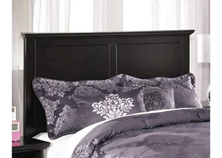 Signature Design by Ashley Maribel Rustic Farmhouse Panel Headboard ONLY, Full, Black-Black