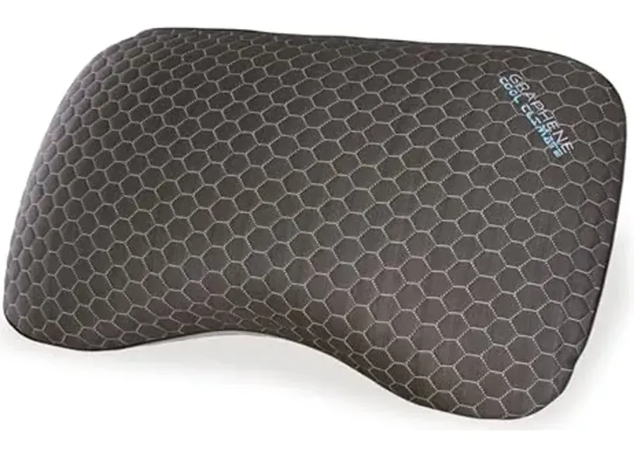 Signature Design by Ashley Zephyr 2.0 Graphene Curve Pillow, Standard, Dark Gray-Dark Gray