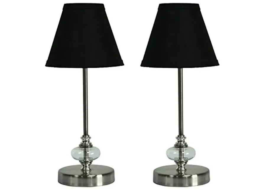 Urbanest Lucas Mini Accent Lamp - Set of 2-Brushed Nickel