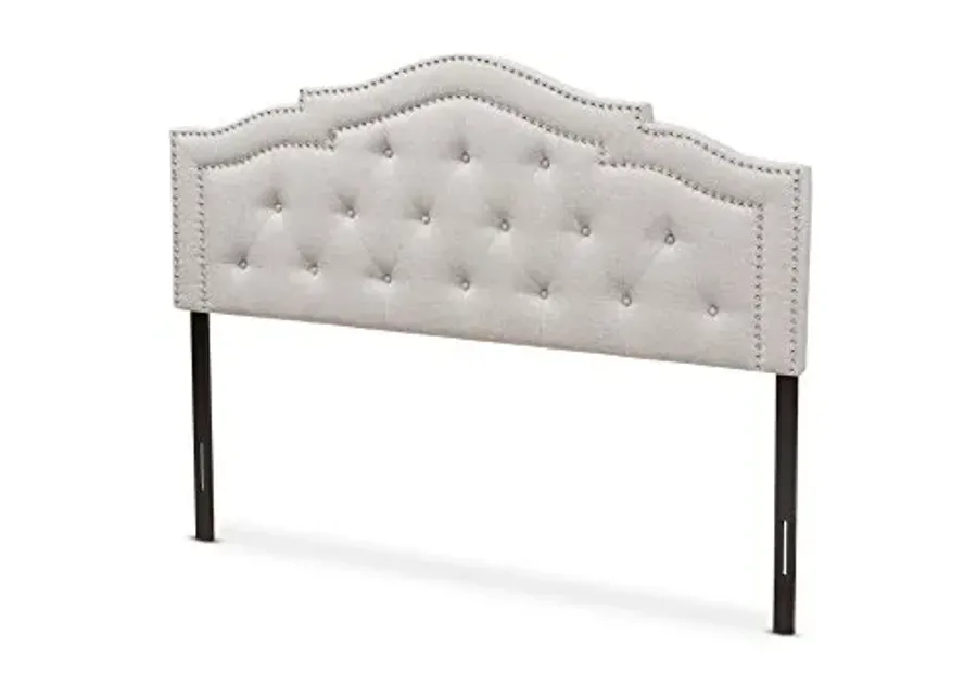 Baxton Studio Edolie Modern and Contemporary Greyish Beige Fabric King Size Headboard-78.4