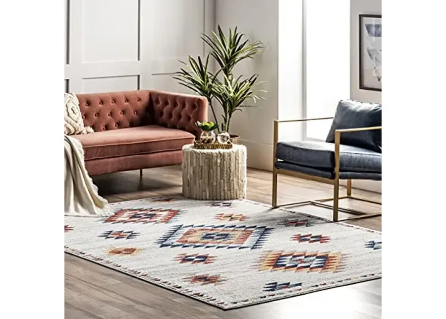 nuLOOM Nina Aztec Area Rug, 4x6, Beige-48