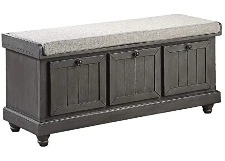 Lexicon Ganza Lift-Top Storage Bench, 44-Inch, Gray-Grey