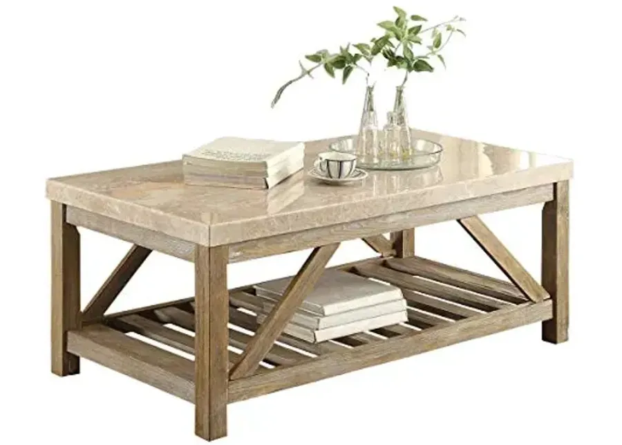 Homelegance Coffee table, Brown-Brown