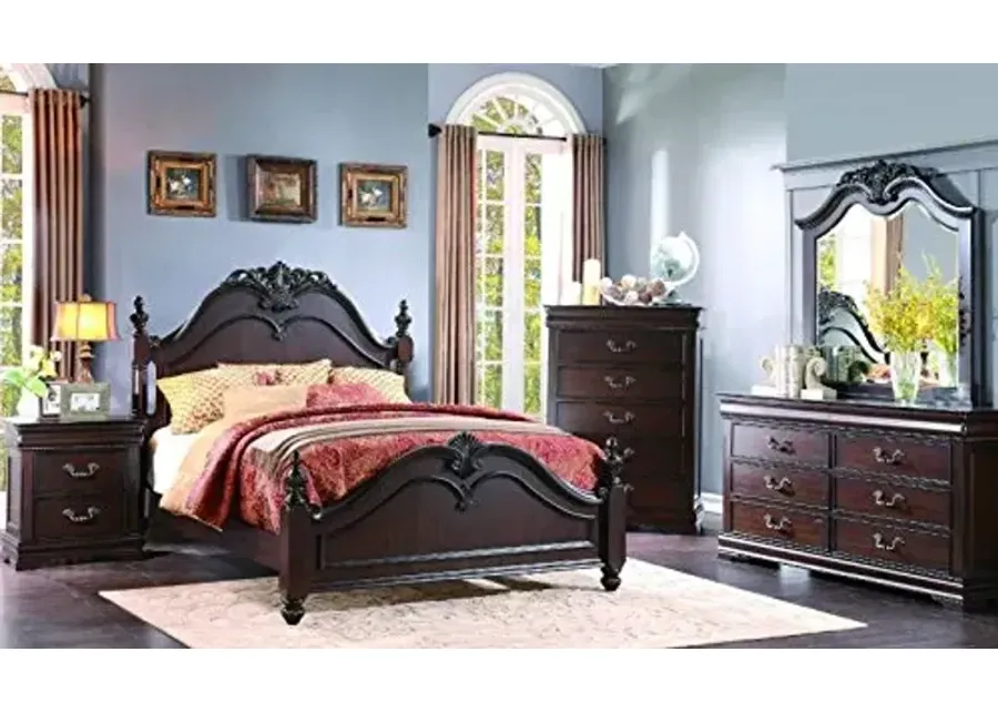 Homelegance Mont Belvieu Cherry Poster Bedroom Set-Brown