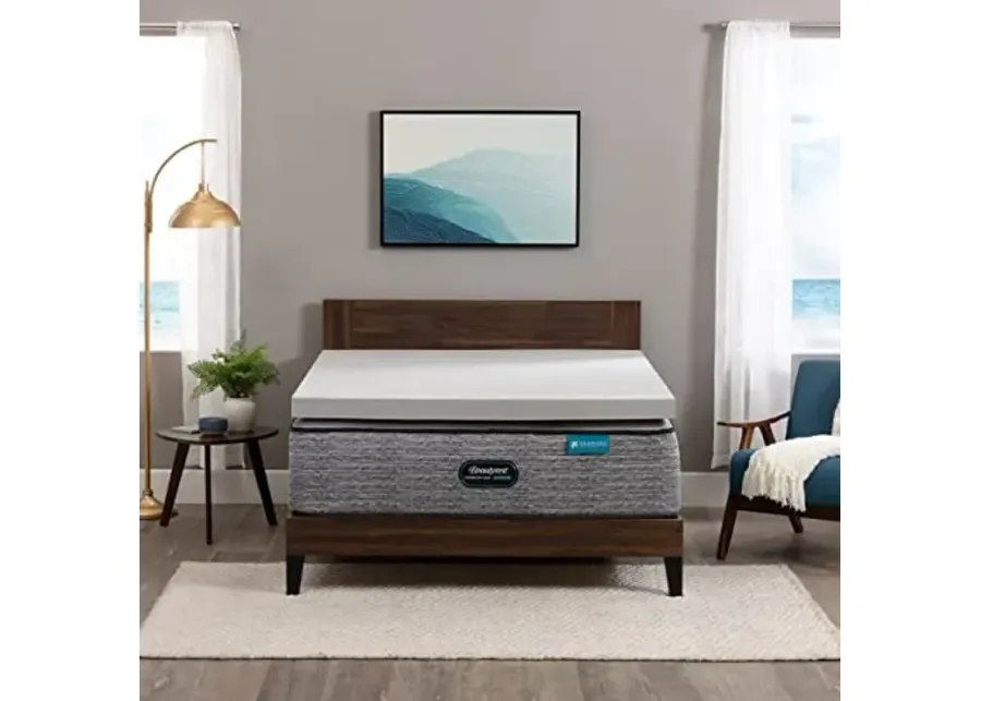 Beautyrest Black Diamond Cooling, Pressure-Relieving Memory Foam Mattress Topper, Queen, 3-Inch, Grey-59