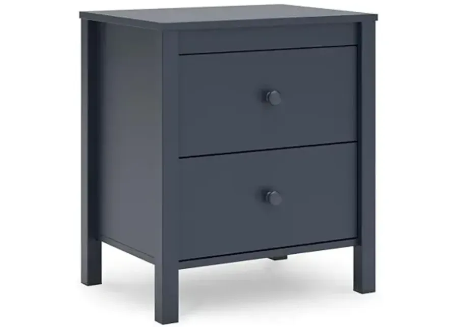 Signature Design by Ashley Simmenfort Retro 2 Drawer Nightstand, Blue-Blue