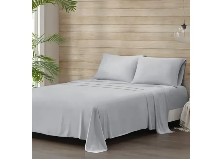 Beautyrest Tencel Polyester Blend King Sheet Set with Grey Finish BR20-3907-108