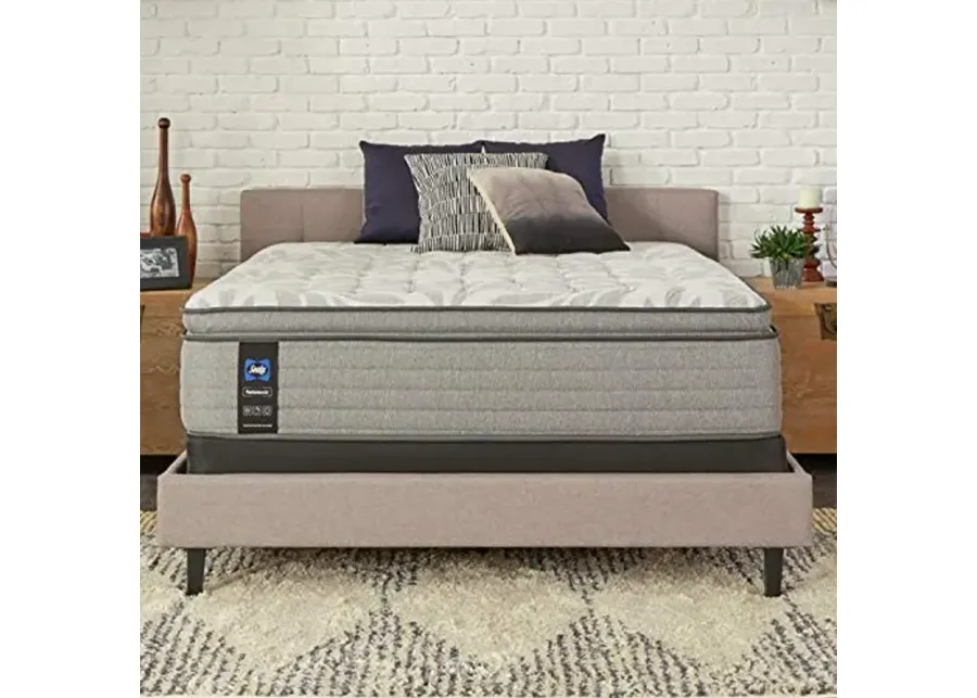 Sealy Posturepedic Spring Silver Pine Euro Pillowtop Medium Feel Mattress, Split California King-White