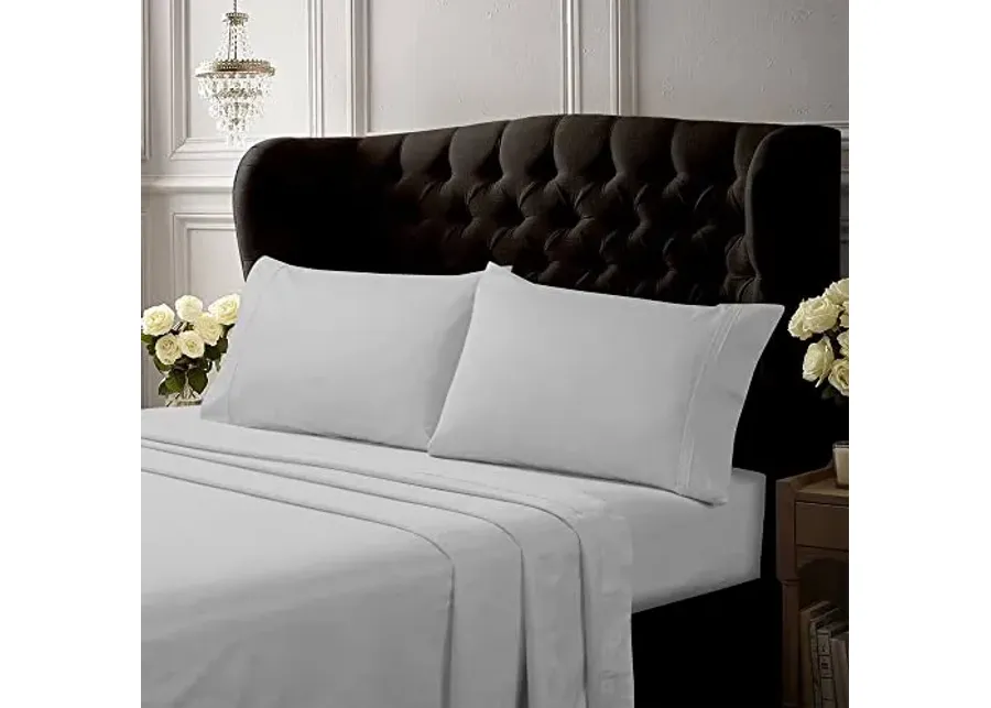 Tribeca Living, Crisp and Smooth Egyptian Cotton Percale Solid Sheets and Pillowcase Set, Extra Deep Pocket, 350 Thread Count, 4-Piece Luxury Bedding, Twin XL, Silver-Silver 1 58842-tribeca-living-crisp-and-smooth-egyptian-cotton-percale-solid-sheets-and-pillowcase-set-extra-deep-pocket-350-thread-count-4-piece-luxury-bedding-twin-xl-silver-silver-1.webp