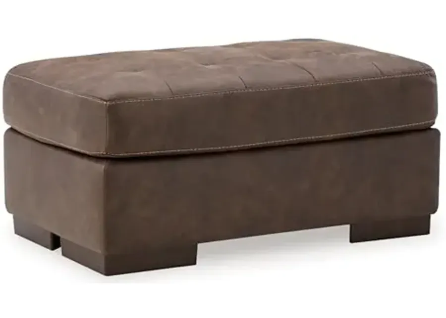 Signature Design by Ashley Maderla Classic Rectangular Tufted Ottoman, Dark Brown-Dark Brown